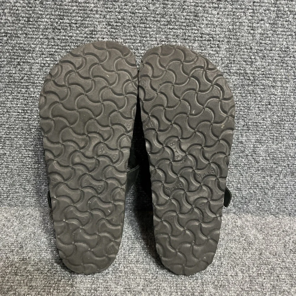 Birkenstock Gizeh Black Birko-Flor Thong Sandals Leather Womens Size 6-6.5 EU 37
